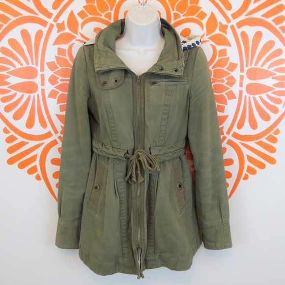Tulle Jackets & Blazers - Anthropologie Tulle Army Green Hooded Jacket XS